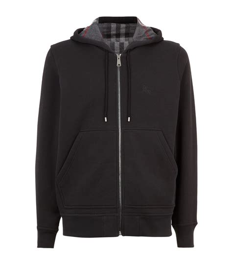 mens burberry zip hoodie|burberry zip up hoodie black.